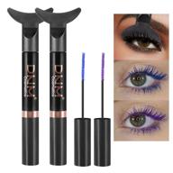 🧜 dnm color mascara: mermaid waterproof mascara 2pcs/set - volumizing, lengthening & charming long-lasting eye makeup (blue & purple) logo