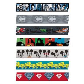 img 1 attached to 🎨 Kids Washi Tape Set Bundle - 11 Pack Crafting Supplies for Boys | Marvel Avengers, Superman, Minions, Star Wars, Mickey Mouse, and More | Decorative Craft Tape for Bulk DIY Projects