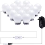 aiboo hollywood-style vanity makeup mirror lights kit - 16 natural white bulbs, dimmable, plug-in adapter. mirror not included логотип
