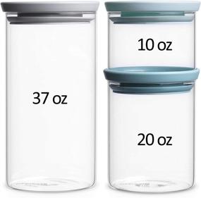 img 2 attached to 📦 Set of 3 Brabantia Stackable Glass Food Storage Containers for Perfect Organization