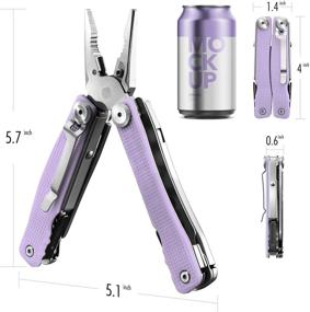 img 2 attached to ✨ FANTASTICAR 14-in-1 Purple Portable Multitool: Spring-Action Pliers, Knife, Screwdriver, and more! Ideal for Camping, Home Repairs, Survival. Premium Gift Packaging Included.