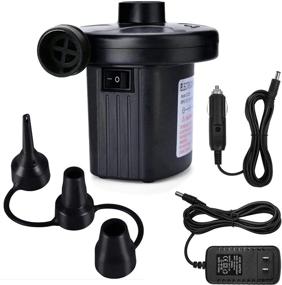 img 4 attached to 🔌 High-performance Air Pump for Inflatables: Quick-Fill Electric Air Mattress Pump for Camping, Swimming, Boating - AC/DC 50W