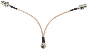 img 2 attached to SUPERBAT F-Type Splitter Cable F Male To F Dual Female Coax Splitter Cable V-Type F Type TV Splitter Cable Satellite 50Ohm 15Cm(6 Inches)