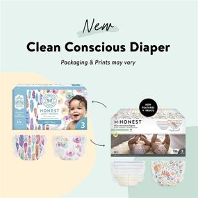 img 2 attached to 🌈 The Honest Company - Super Club Box, Eco-Friendly Diapers, Rainbow Stripes + Flower Power, Size 3, 136 Count (Packaging May Vary)