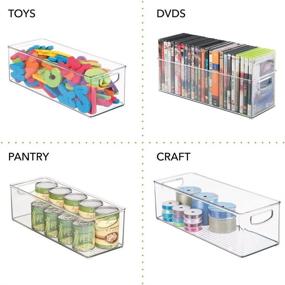 img 2 attached to mDesign Clear Plastic Video Game 🎮 Organizer - Convenient Game Storage Solution with Handles