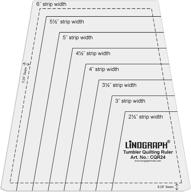 📏 linograph clear acrylic tumbler quilting ruler: accurate one-patch templates for seamless designs logo