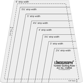 img 1 attached to 📏 Linograph Clear Acrylic Tumbler Quilting Ruler: Accurate One-Patch Templates for Seamless Designs