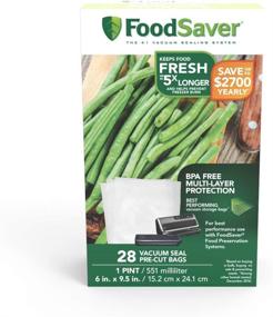 img 4 attached to 🍏 Food Preservation Essential: 28 Count 1-Pint Precut BPA-Free Vacuum Seal Bags with Multilayer Construction