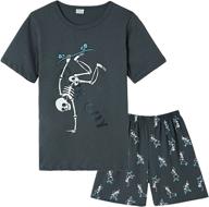 myfav cotton sleepwear summer skateboard boys' clothing : sleepwear & robes logo