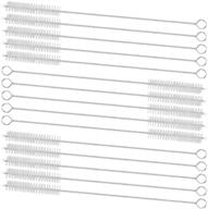 🥤 set of 15 gfdesign drinking straw cleaning brushes with stainless steel handle - 8 inches x 3/8 inch (10mm), nylon bristles pipe tube cleaner logo