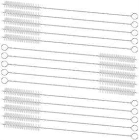 img 4 attached to 🥤 Set of 15 GFDesign Drinking Straw Cleaning Brushes with Stainless Steel Handle - 8 inches x 3/8 inch (10mm), Nylon Bristles Pipe Tube Cleaner