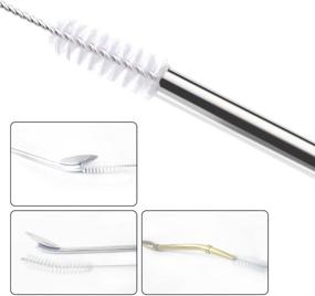 img 1 attached to 🥤 Set of 15 GFDesign Drinking Straw Cleaning Brushes with Stainless Steel Handle - 8 inches x 3/8 inch (10mm), Nylon Bristles Pipe Tube Cleaner