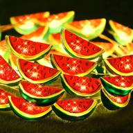 🍉 watermelon decor string lights - 10ft, 40 leds - usb/battery powered with remote timer - summer home party supplies, thanksgiving & christmas decorations - indoor/outdoor night led lights логотип