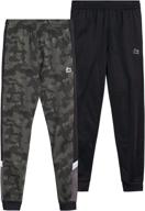 🏃 get your little boy moving with rbx active tricot jogger sweatpants - 2 pack (sizes 2t-7) logo