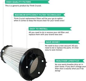 img 2 attached to 🔍 Crucial Vacuum Compatible Filter 4 Pack - Fits Dirt Devil Part # 3SFA11500X &amp; 3-F5A115-00X, F2 HEPA Style Filter Models - Designed for Dynamite Quick, Jaguar Power Reach Vacuums