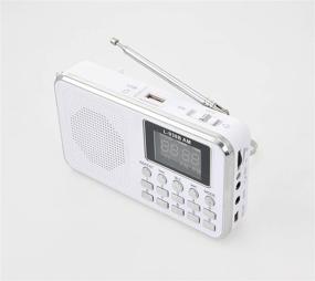 img 1 attached to 🔊 Mini USB AM/FM Radio Speaker Music Player with Micro TF/SD Card for PC iPod Phone (L-938B AW White) - Portable