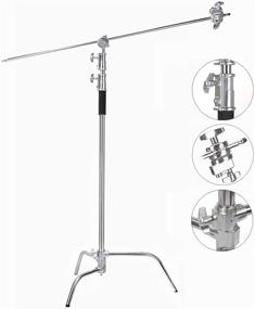 img 2 attached to 📸 EACHSHOT C Stand Metal with Bag Wheel - 10.8ft/330cm - Photography Studio Monolight Support for Godox and Aputure Lighting Equipment