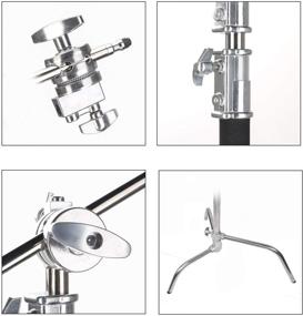 img 1 attached to 📸 EACHSHOT C Stand Metal with Bag Wheel - 10.8ft/330cm - Photography Studio Monolight Support for Godox and Aputure Lighting Equipment