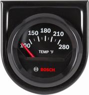 actron sp0f000049 bosch style line 2-inch electrical water/oil temperature gauge - black dial face with black bezel logo