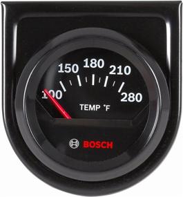 img 3 attached to Actron SP0F000049 Bosch Style Line 2-Inch Electrical Water/Oil Temperature Gauge - Black Dial Face with Black Bezel