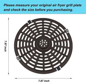 img 3 attached to 🍳 Non-Stick Air Fryer Replacement Grill Pan - Fits Power Dash Chefman 3.7 QT Air Fryers, Dishwasher Safe - 7.87 in