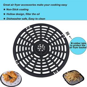 img 2 attached to 🍳 Non-Stick Air Fryer Replacement Grill Pan - Fits Power Dash Chefman 3.7 QT Air Fryers, Dishwasher Safe - 7.87 in