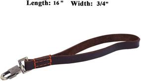 img 3 attached to 🐶 MIAOXSEN Heavy Duty Leather Short Dog Lead: 16-inch Training Leash for Big and Medium Dogs, Ideal for Traffic and Service Dog Handling