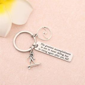 img 1 attached to Surfing Keychain Inspirational Pendant Friends