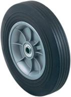 harper trucks wh 86: durable flat-free solid rubber hand 🚚 truck wheel with ball bearing poly hub - 10-inch by 2-inch logo