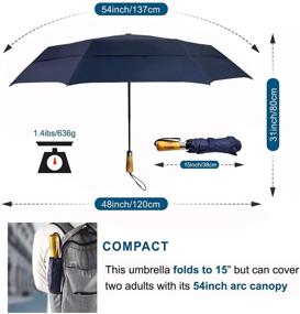 img 3 attached to LEAGERA Windproof Oversized Automatic Umbrella: The Ultimate Protection Against Strong Winds