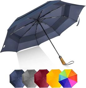 img 4 attached to LEAGERA Windproof Oversized Automatic Umbrella: The Ultimate Protection Against Strong Winds