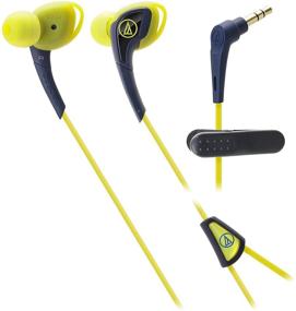 img 4 attached to 🎧 Динамичные наушники в стиле Navy/Yellow: Audio-Technica ATH-SPORT2NY SonicSport