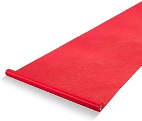 img 4 attached to 🎄 Premium Red Carpet Runner - Christmas Party Decoration - Indoor/Outdoor Runway Rug - 3 x 50 Feet - Ideal for Events - Red, 40gsm Thickness