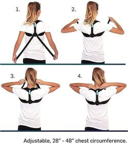 img 2 attached to MARAKYM Adjustable Clavicle Posture Corrector - Under Clothes Back Brace for Women & Men, Straightener for Spine, Neck, Upper & Lower Back Pain Relief - Shoulder Harness for Improved Posture Support