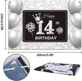 img 4 attached to PAKBOOM Happy Birthday Backdrop Banner Event & Party Supplies