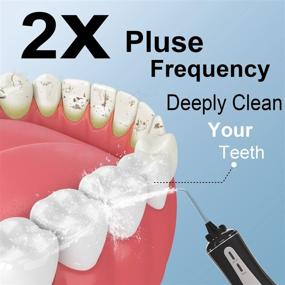 img 3 attached to 🦷 AZ Smile Cordless Dental Flossers: Portable Oral Irrigator with 5 Modes, OLED Display & 8 Jet Tips - Perfect for Teeth Cleaning at Home or on the Go!