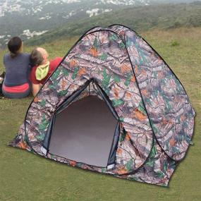 img 1 attached to BZTANG Explorer Outdoors 3-4 Persons Pop up Tent for Camping and Hiking in Camouflage - Easy Setup and Instant Assembly