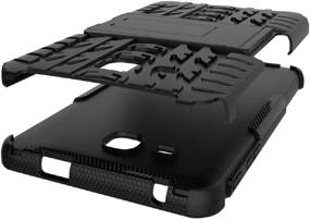 img 3 attached to Rugged Maomi Black Case for Samsung Galaxy Tab A 7.0 Inch (2016 Release, Model: SM-T280/T285) with Kickstand - Heavy Duty Protection