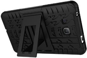 img 2 attached to Rugged Maomi Black Case for Samsung Galaxy Tab A 7.0 Inch (2016 Release, Model: SM-T280/T285) with Kickstand - Heavy Duty Protection