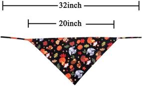 img 1 attached to 🍁 Fall Autumn Reversible Triangle Dog Bandana - Thanksgiving Scarf Accessories for Cats, Dogs, and Pets