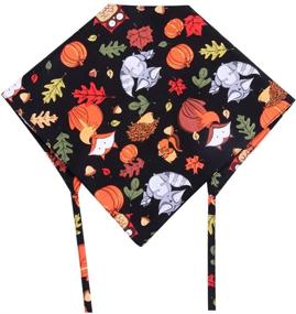 img 2 attached to 🍁 Fall Autumn Reversible Triangle Dog Bandana - Thanksgiving Scarf Accessories for Cats, Dogs, and Pets