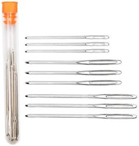 img 4 attached to 🧶 High-Quality Hekisn Large-Eye Blunt Needles for Crochet Projects - Stainless Steel Yarn Knitting, Sewing, and Crafting Needles (9 Pieces)