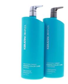 img 2 attached to Keratin Complex Color Care Smoothing Shampoo & Conditioner - 33.8 Fl Oz: Get Healthy Hair with Ultimate Color Protection and Nourishment!