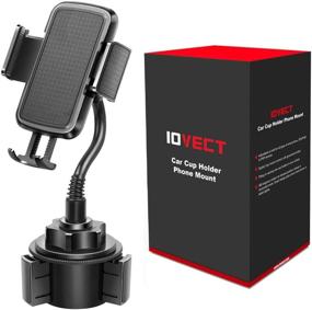 img 4 attached to 🚗 IOVECT Car Cup Holder Phone Mount - Long Flexible Neck for iPhone Xs Max/XS/X/8/7/6 & Samsung Galaxy S6/S7/S8/Note8/Note9/S9