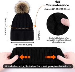 img 2 attached to Womens Winter Knitted Beanie Black Outdoor Recreation and Hiking & Outdoor Recreation Clothing