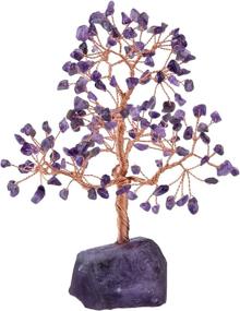 img 3 attached to 💰 Mookaitedecor Amethyst Crystal Money Tree: Harness Wealth and Luck with Natural Rough Stone Base for Feng Shui Ornament and Desk Decoration, 7-8.7 Inch