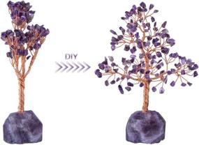 img 2 attached to 💰 Mookaitedecor Amethyst Crystal Money Tree: Harness Wealth and Luck with Natural Rough Stone Base for Feng Shui Ornament and Desk Decoration, 7-8.7 Inch