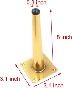 img 3 attached to 🪜 Geesatis 4 pcs Round Tall Sleek Tapered Furniture Legs - Metal Feet, 20cm Height, Gold (With Mounting Screws)