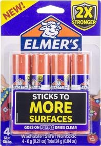 img 4 attached to 🖍️ Elmer’s Extra Strength School Glue Sticks - Washable - 6 Grams - 4 Count