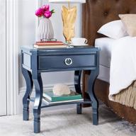 🛏️ safavieh home collection alaia navy 1-drawer nightstand: stylish storage for your bedroom logo